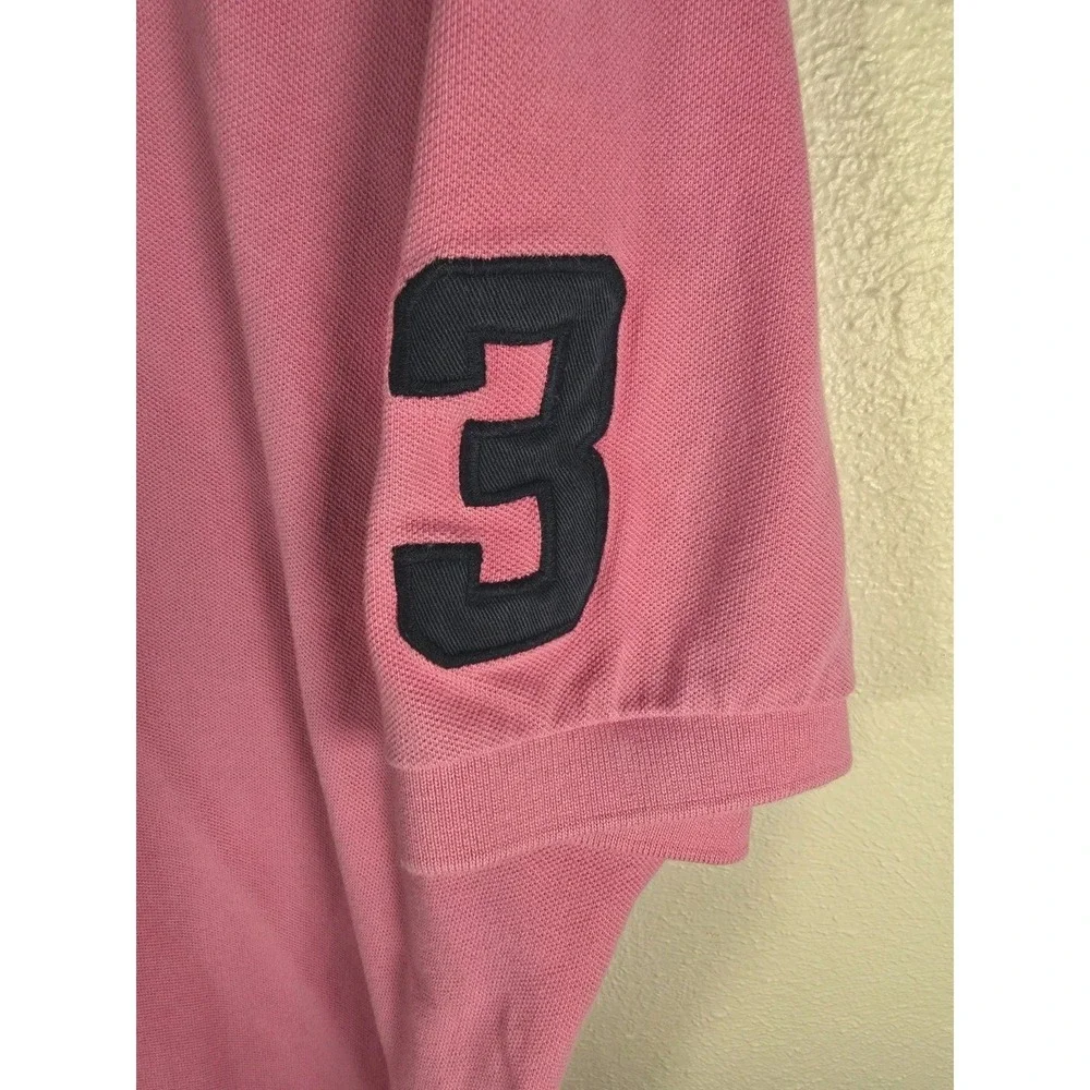 Vintage Polo Ralph Lauren Pink Double Big Pony #3 Men's Size 2XL